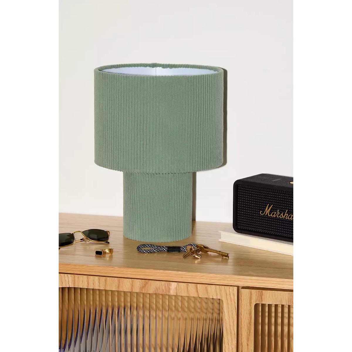 Corduroy Table Lamp - Green ALL at Urban Outfitters – image 2