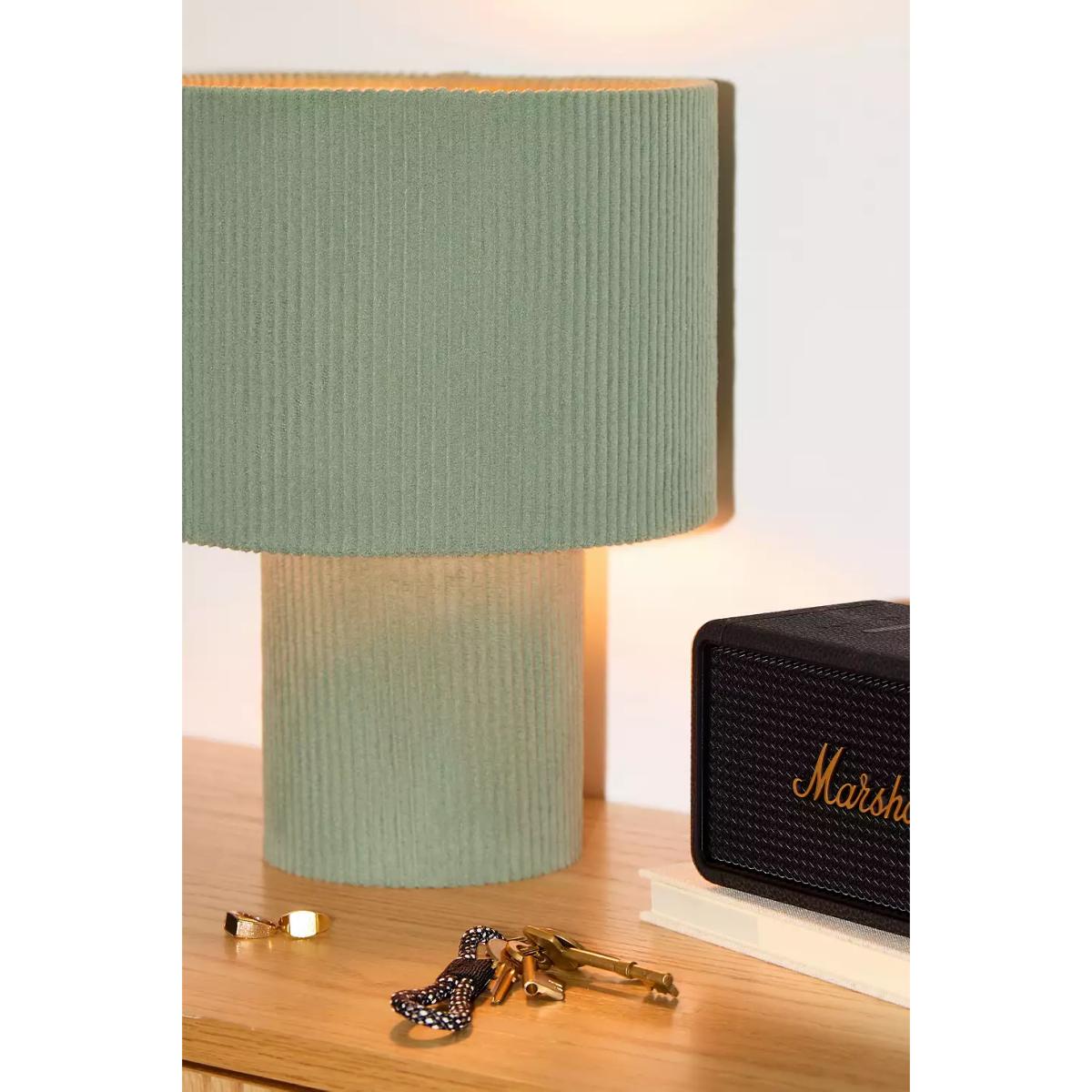 Corduroy Table Lamp - Green ALL at Urban Outfitters – image 3