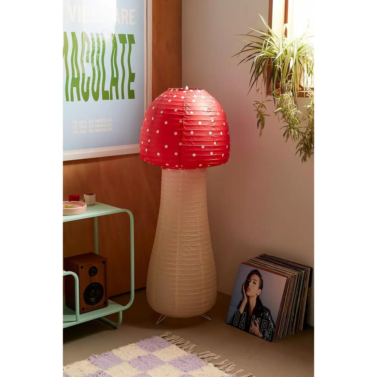 Mushroom Floor Lamp - Red ALL at Urban Outfitters – image 2