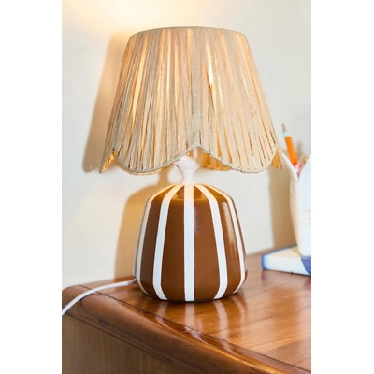 Bobbi Stripe Table Lamp - Brown ALL at Urban Outfitters – image 5