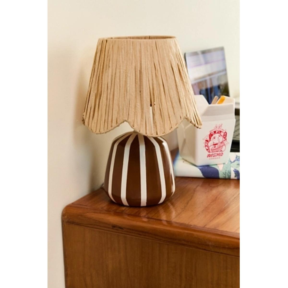 Bobbi Stripe Table Lamp - Brown ALL at Urban Outfitters – image 6