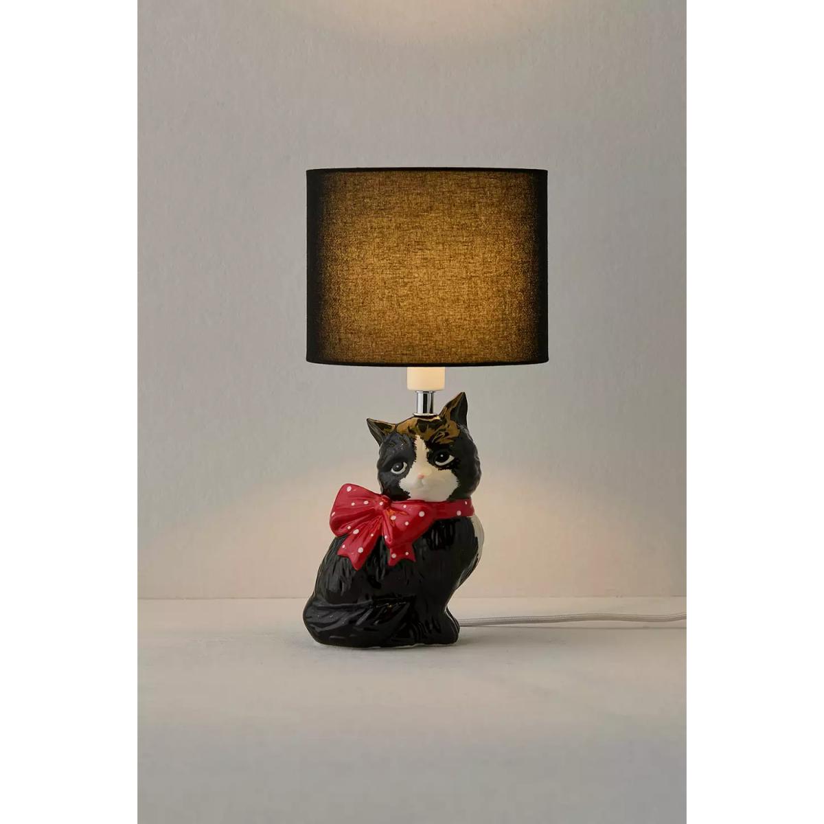 Adelaide Kitsch Cat Table Lamp - Black L: 19cm x W: 17.8cm x H: 37.8cm at Urban Outfitters – image 5