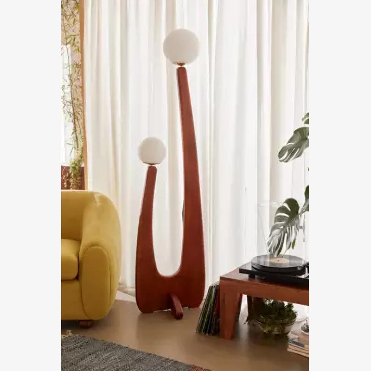 Yoji Floor Lamp - Brown ALL at Urban Outfitters – image 1