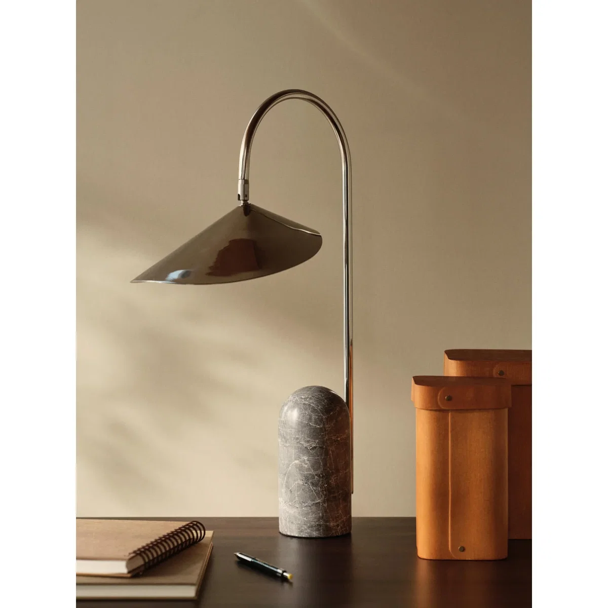 Large Adjustable Table Lamp Arum with Marble Base – image 2