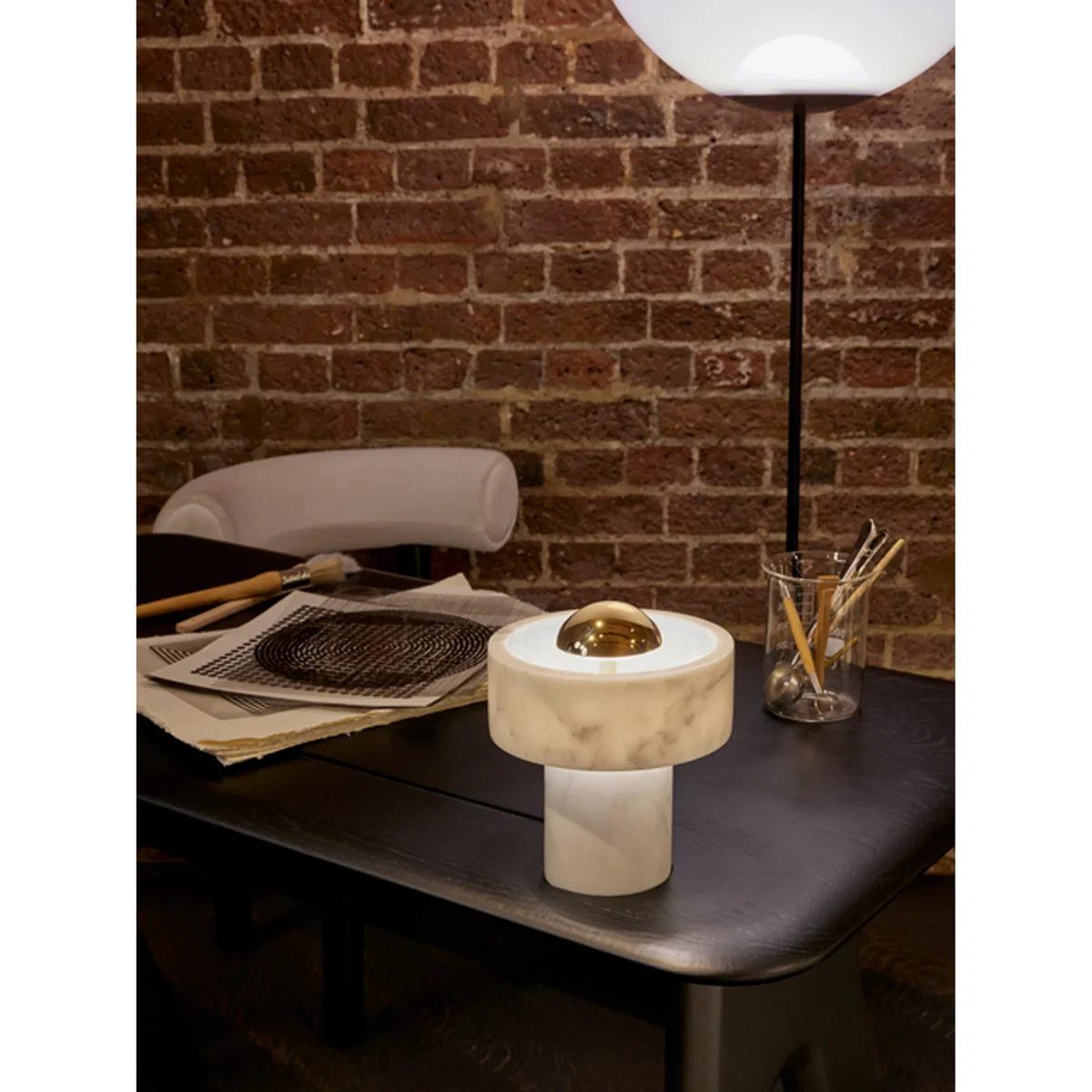 Portable LED Marble Table Lamp Stone, Dimmable – image 4