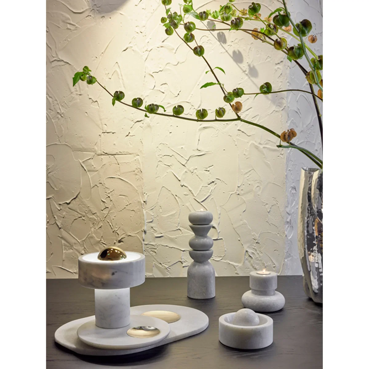 Portable LED Marble Table Lamp Stone, Dimmable – image 5