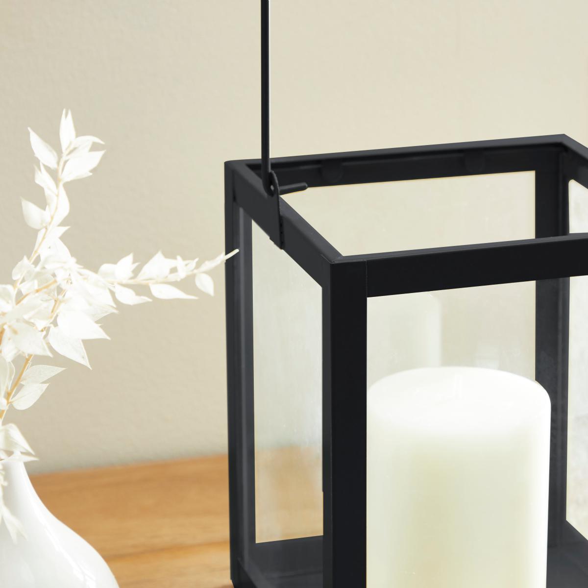 Black 20cm Lantern Black – image 2