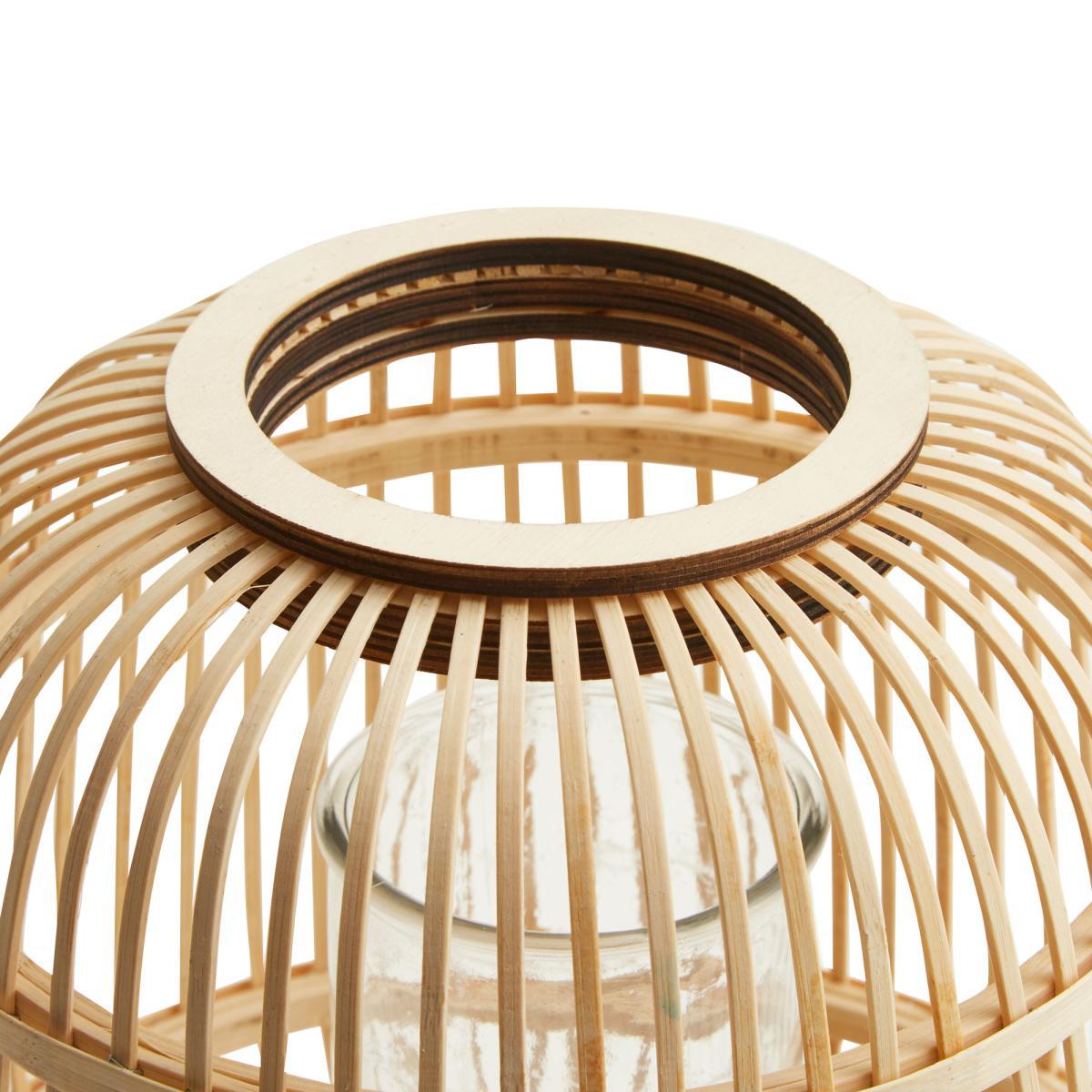 Large Bamboo Lantern with Hairpin Legs Natural – image 2