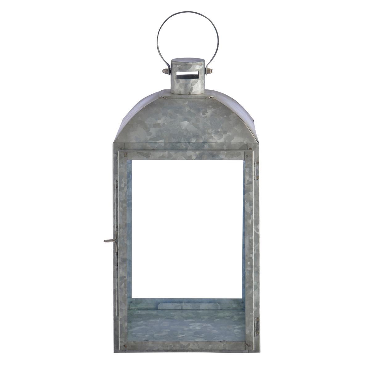 Coastal Galvanised Iron Lantern 36cm Grey – image 4