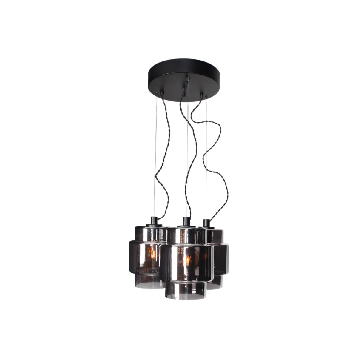 Ebbot 3-low pendant lamp Smoke – image 1