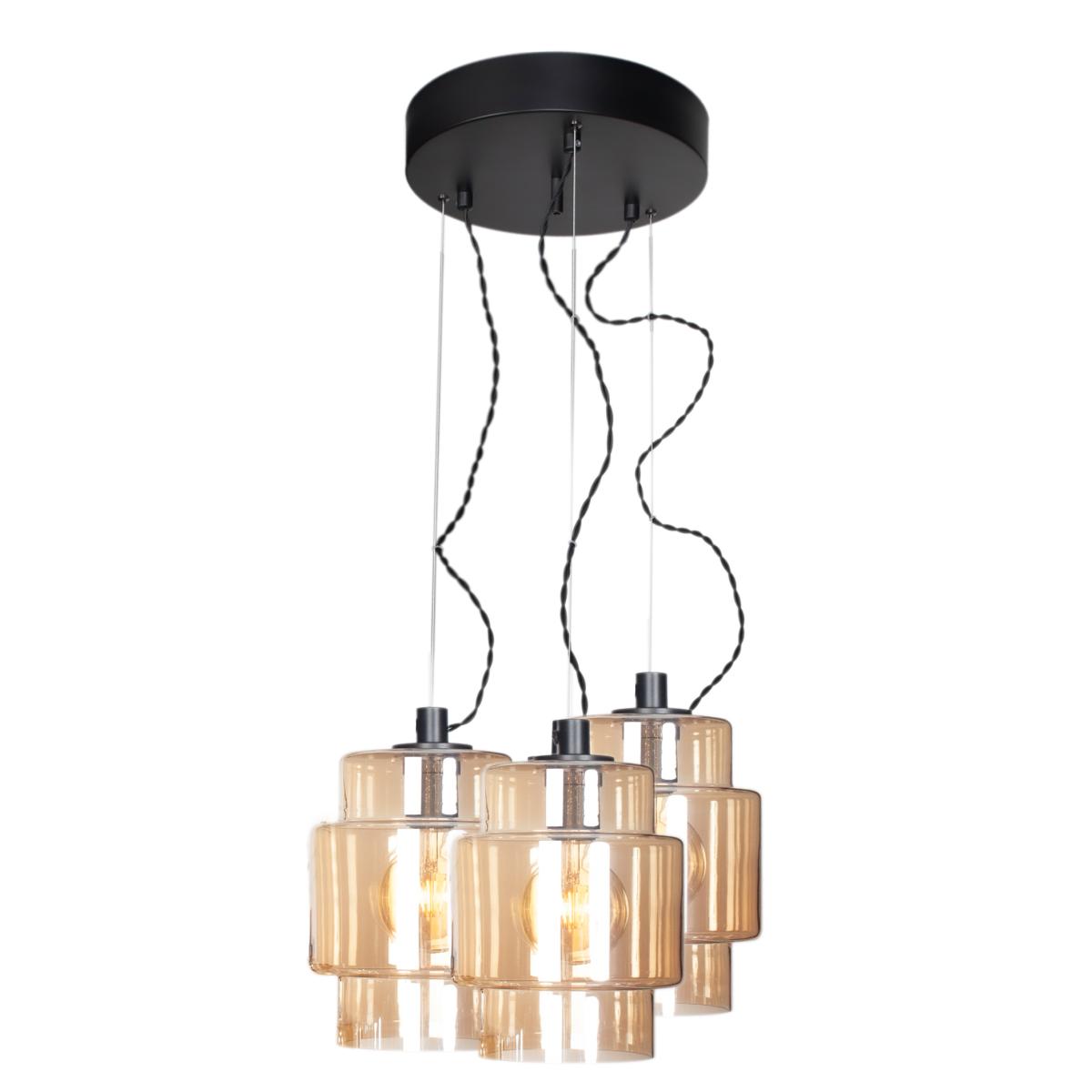 Ebbot 3-low pendant lamp Amber – image 2