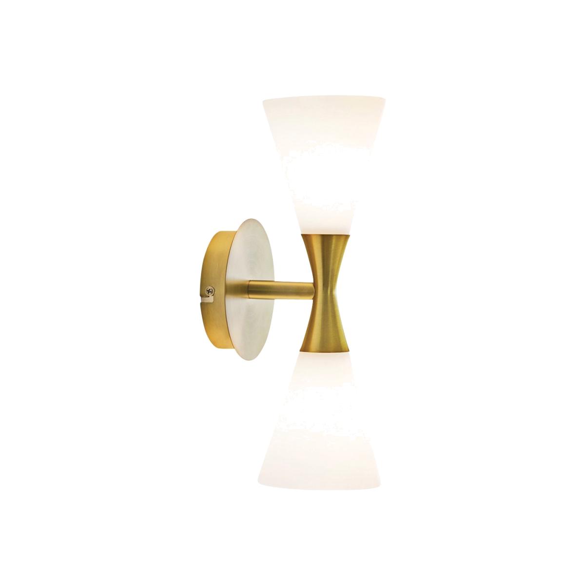 Harlekin duo wall lamp brass-white – image 1