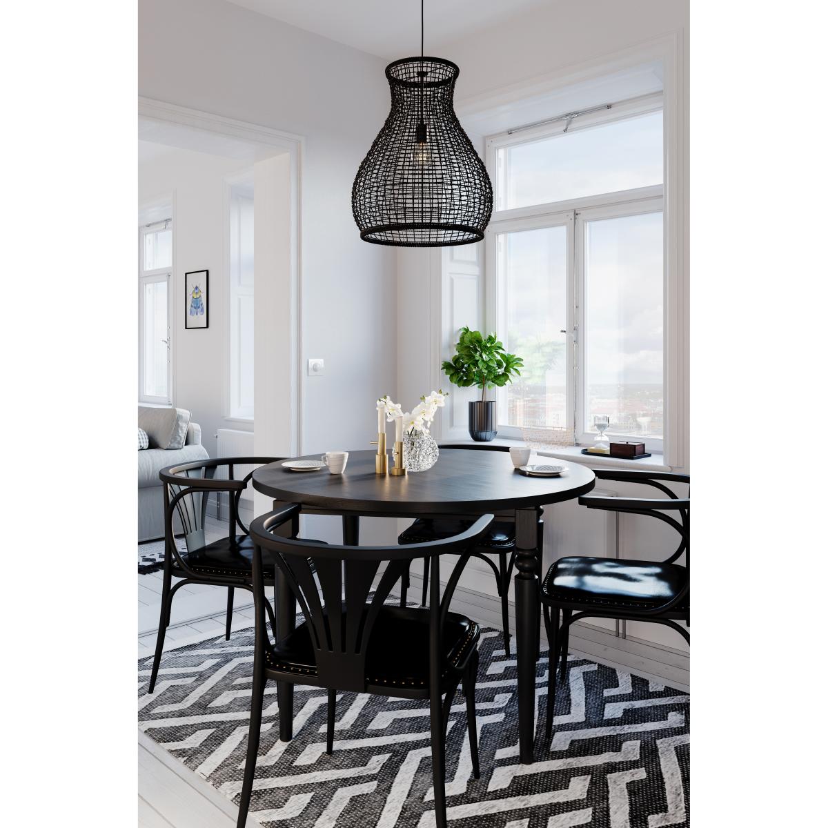 Seagrass ceiling lamp Black – image 3