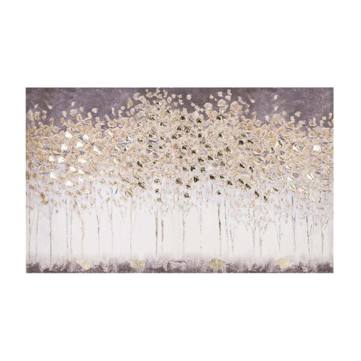 Mauve & Gold Foiled Tree Canvas