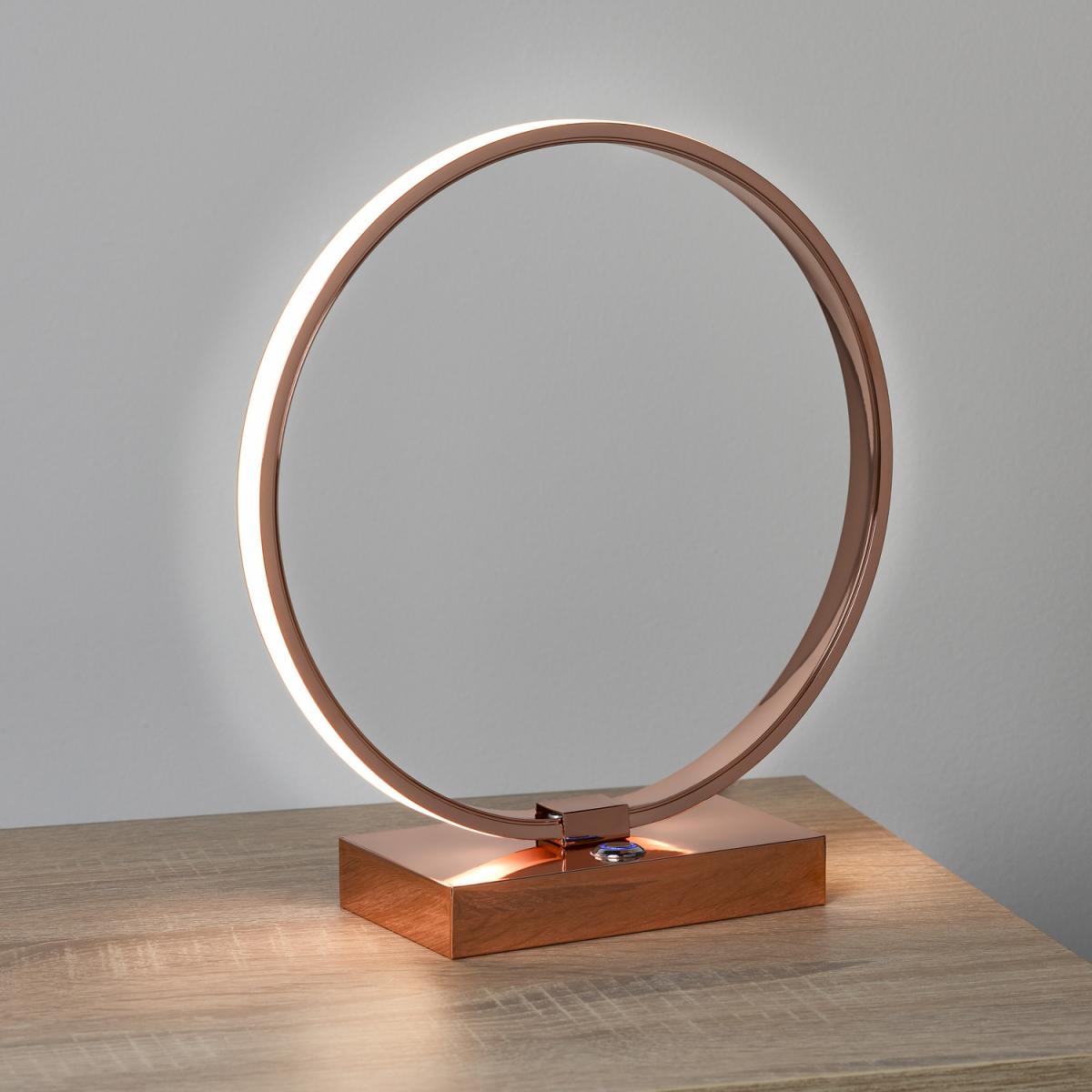Circular LED Touch Lamp - Copper – image 3