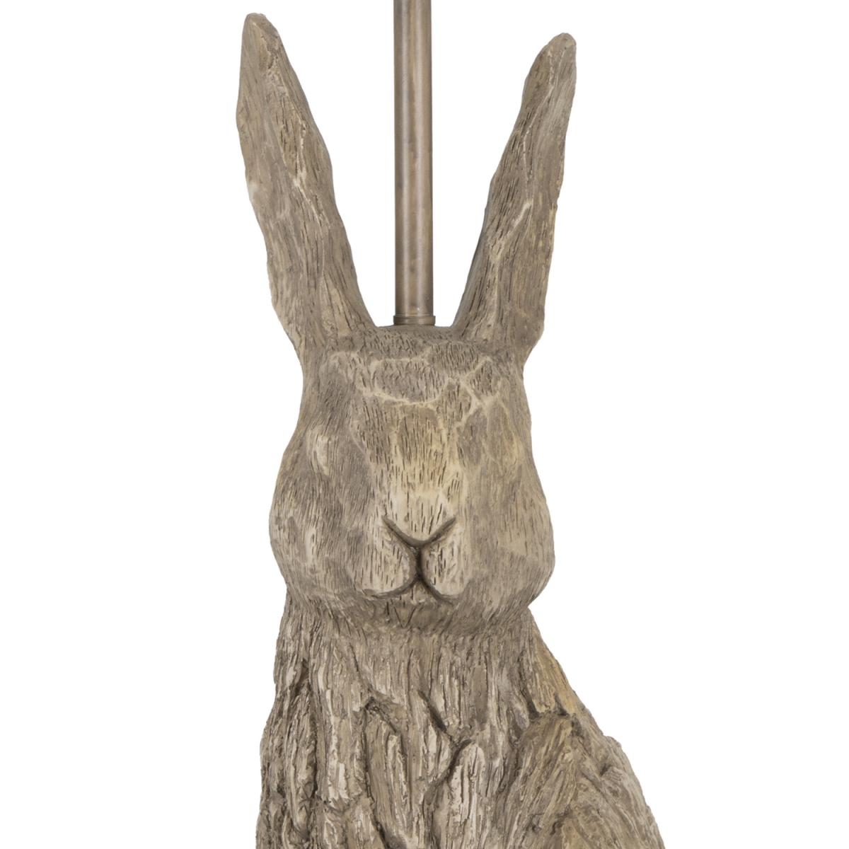 Driftwood Effect Rabbit Lamp - Neutral – image 2