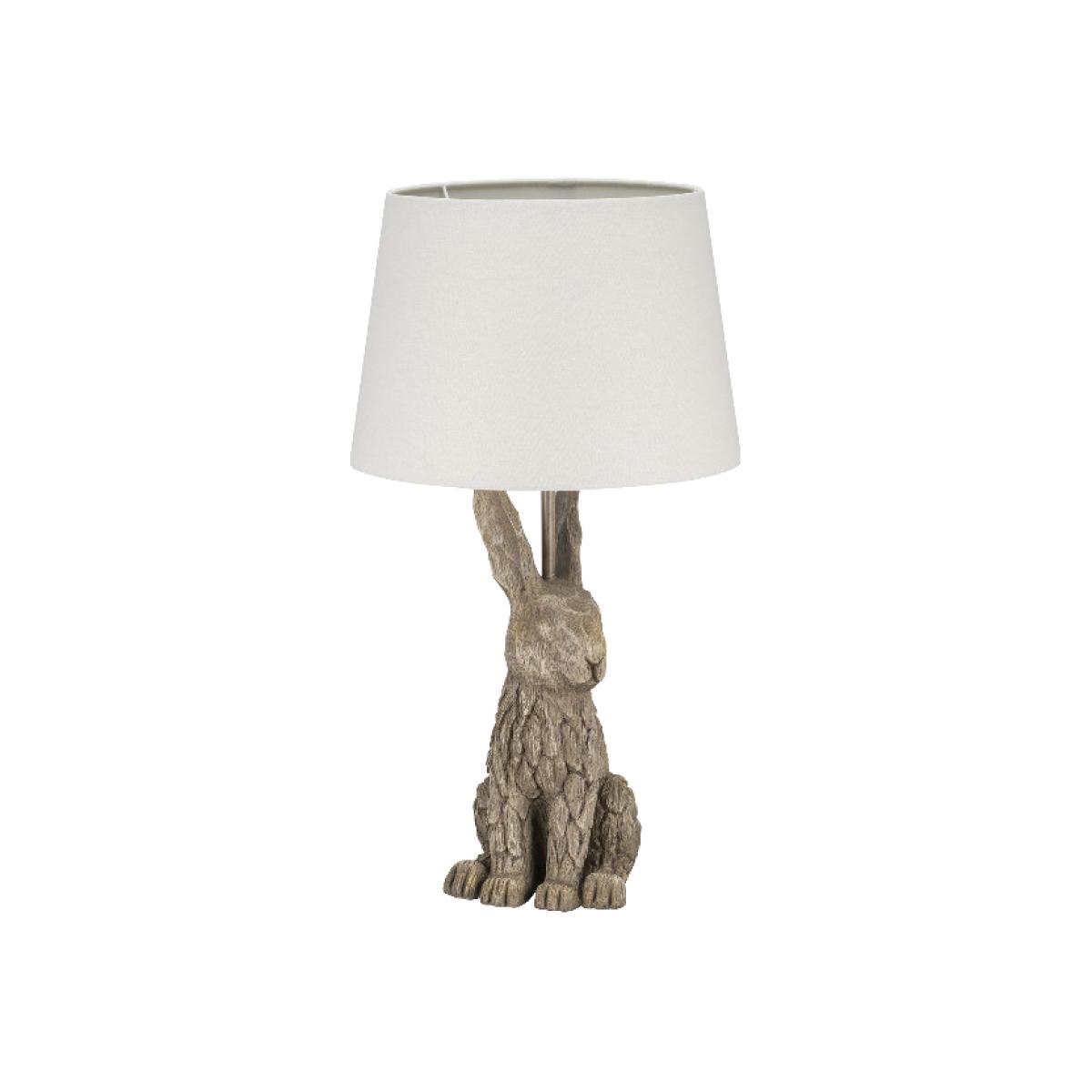 Driftwood Effect Rabbit Lamp - Neutral – image 1