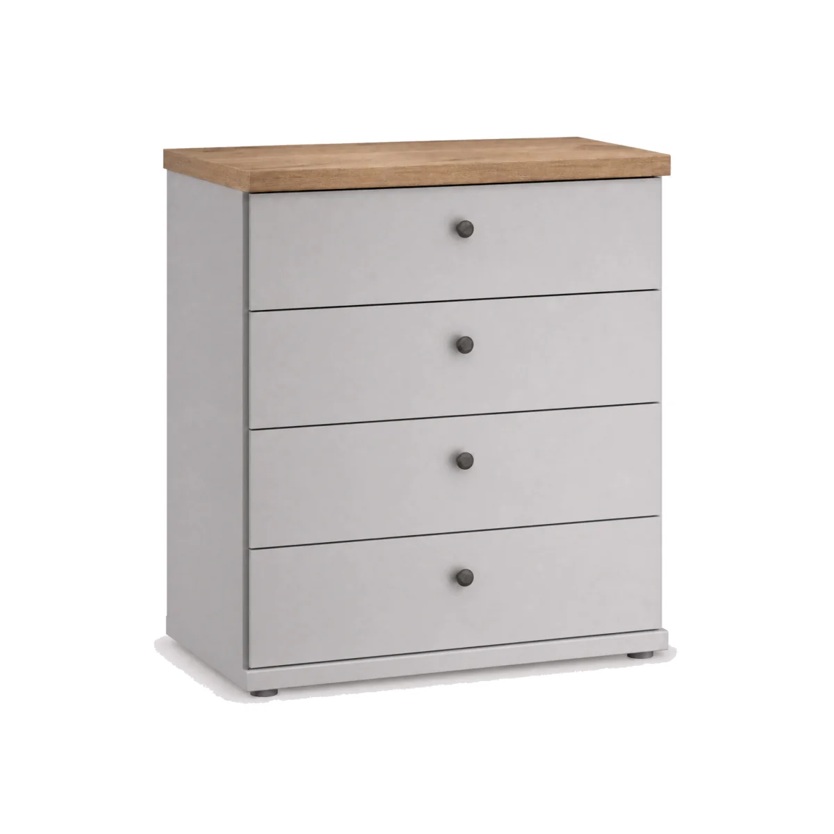 Varese Wide 4 Drawer Chest, Grey | Barker & Stonehouse – image 1