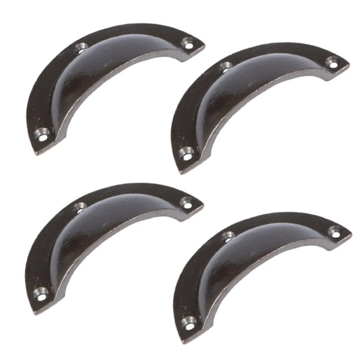 Hammer & Tongs Set of 4 Curved Cup Shaped Cabinet Handles – image 3