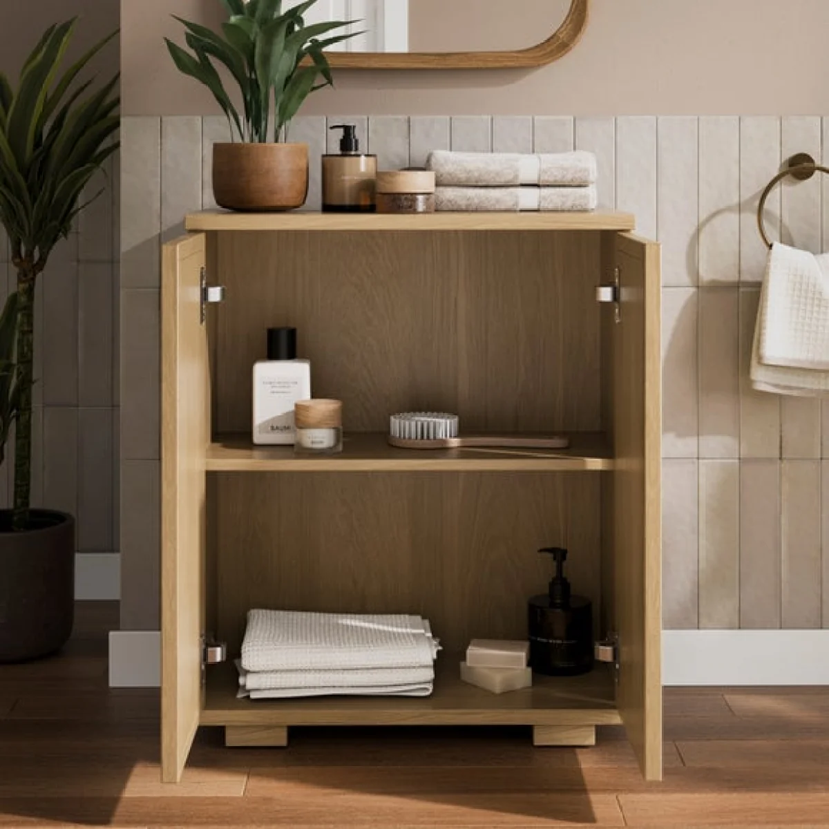 Return - Rhodes 2 Door Cabinet, Oak – image 2