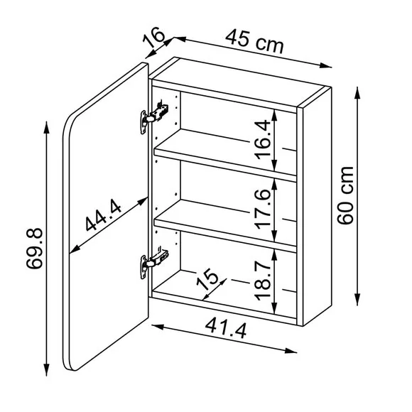 Dubai Mirror Wall Cabinet – image 5