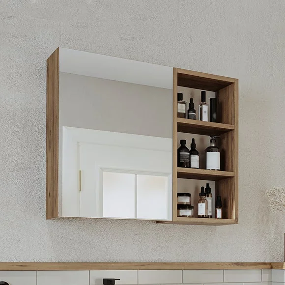 Lotus 1 Door Mirror Wall Cabinet – image 3