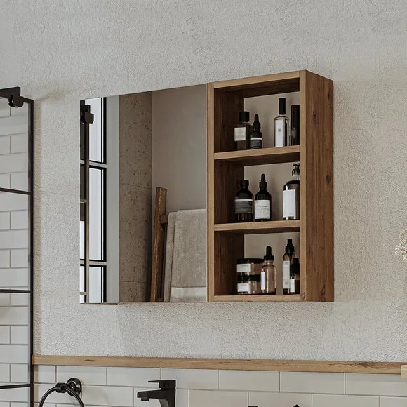 Lotus 1 Door Mirror Wall Cabinet – image 4