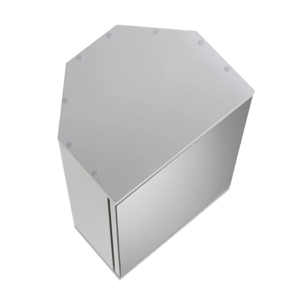 Return - Simplicity Single Door Corner Cabinet, White – image 4