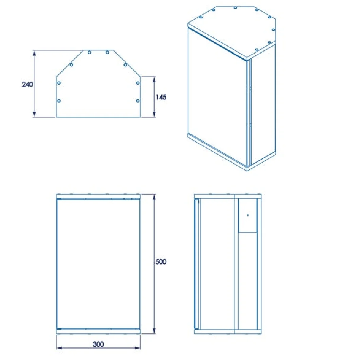 Return - Simplicity Single Door Corner Cabinet, White – image 7