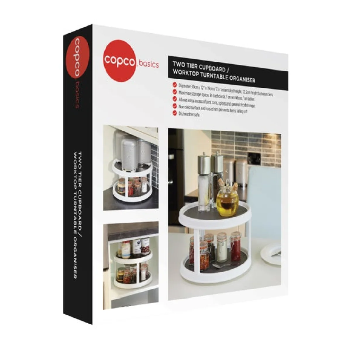 2-Tier Lazy Susan Rotating Cupboard Organiser – image 3