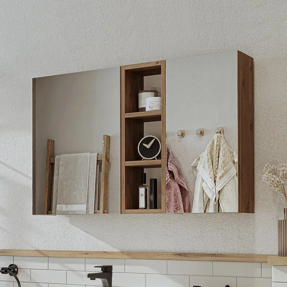 Lotus 2 Door Mirror Wall Cabinet – image 4