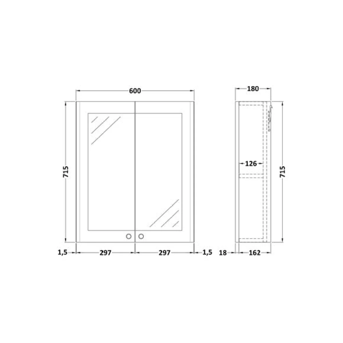 Return - Classique Mirror Cabinet, White – image 2