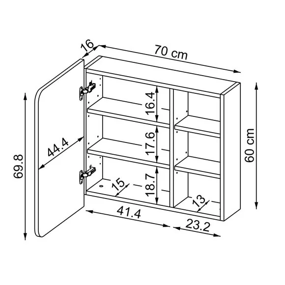 Likya Mirror Wall Cabinet – image 5