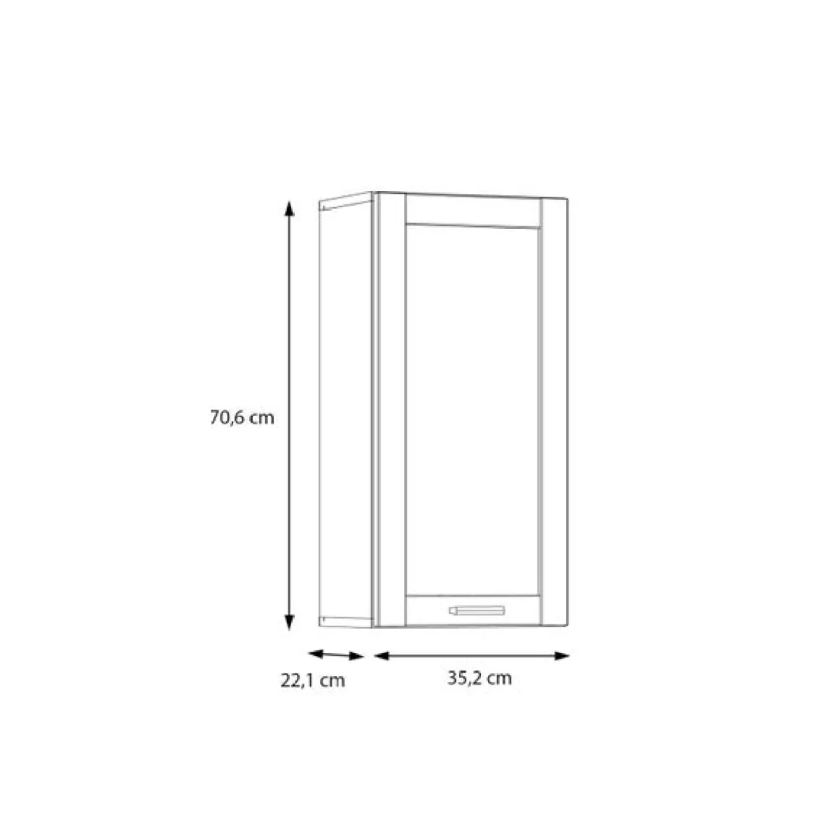Furniture To Go Lokko 1 Door Wall Cabinet – image 8