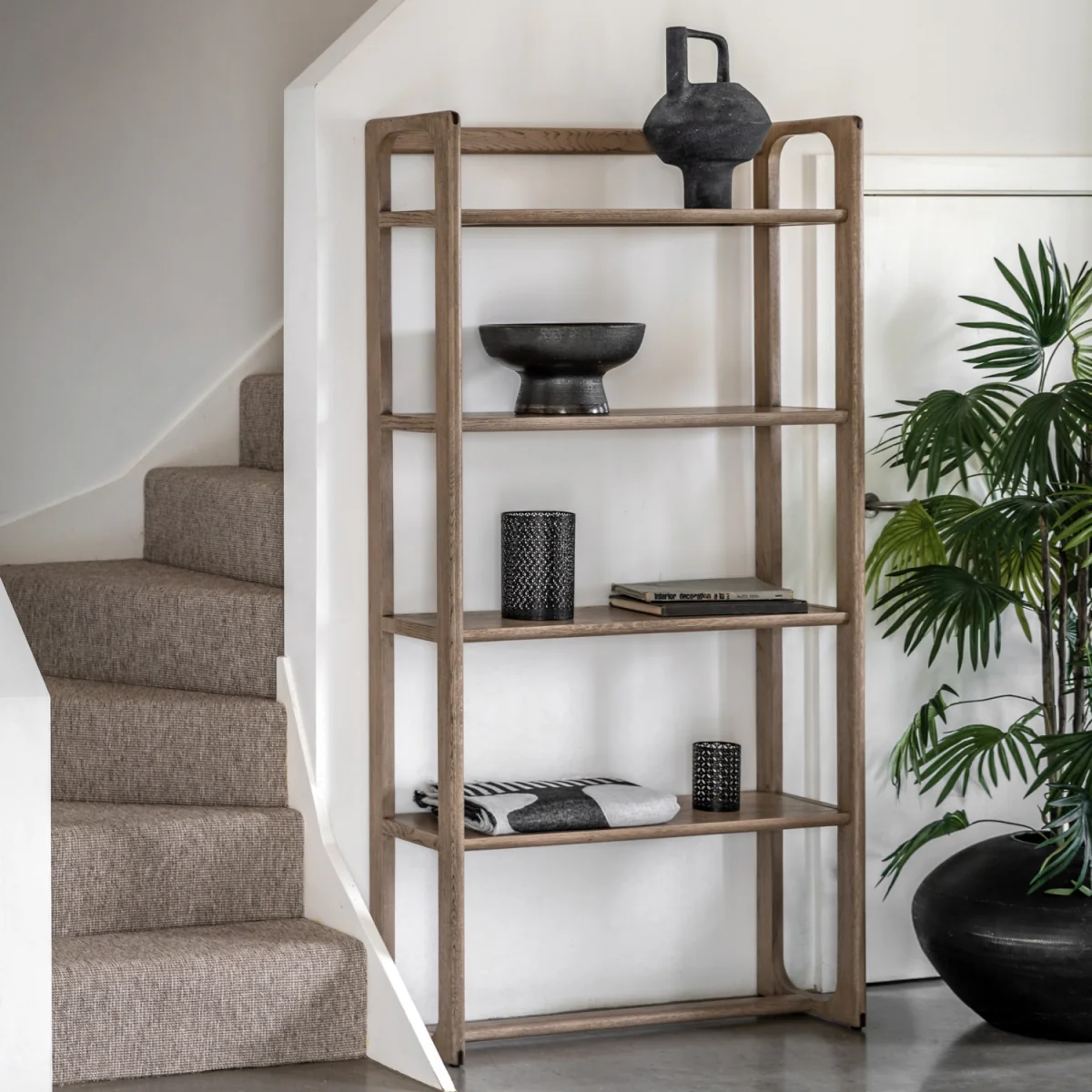 Dark Oak Smoke Craft Open Display Unit - Gallery – image 1