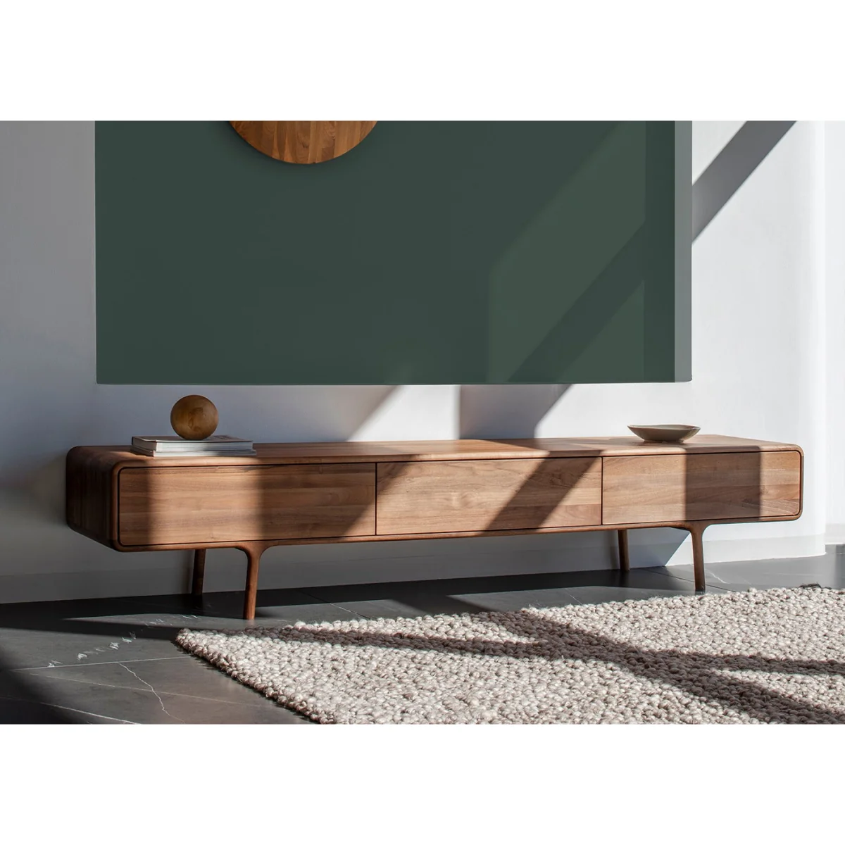 Gazzda Fawn Lowboard 3 Drawers White Oiled Oak – image 3