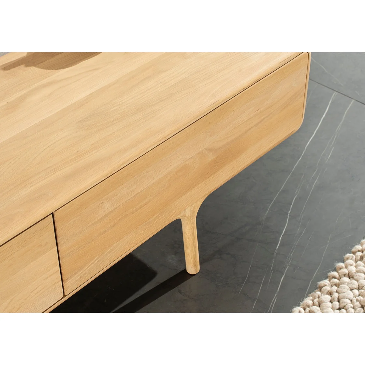 Gazzda Fawn Lowboard 3 Drawers White Oiled Oak – image 5