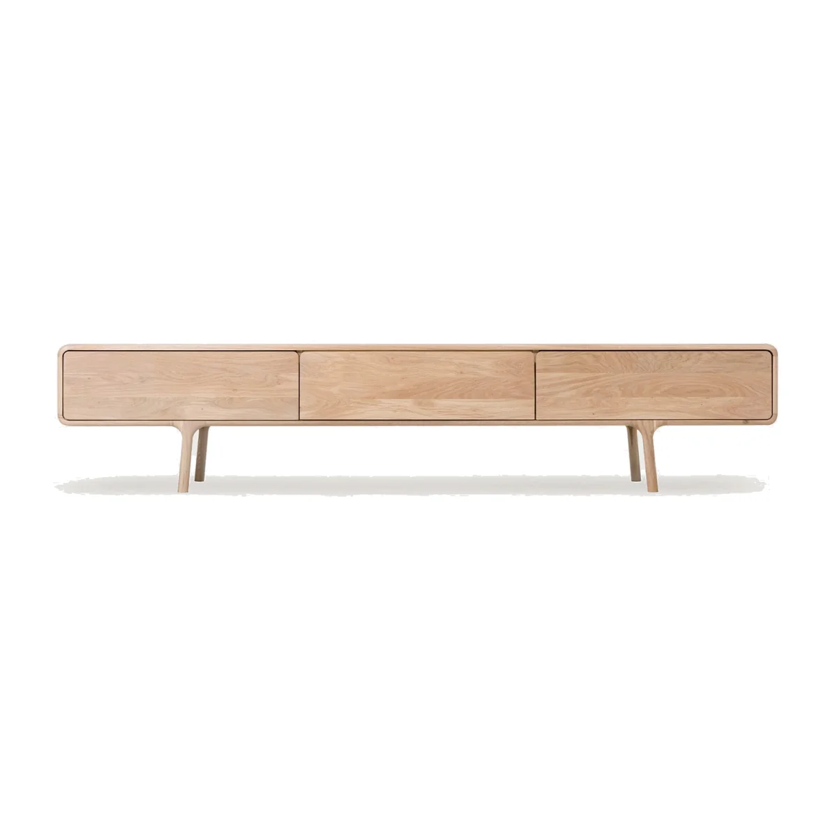 Gazzda Fawn Lowboard 3 Drawers White Oiled Oak – image 1