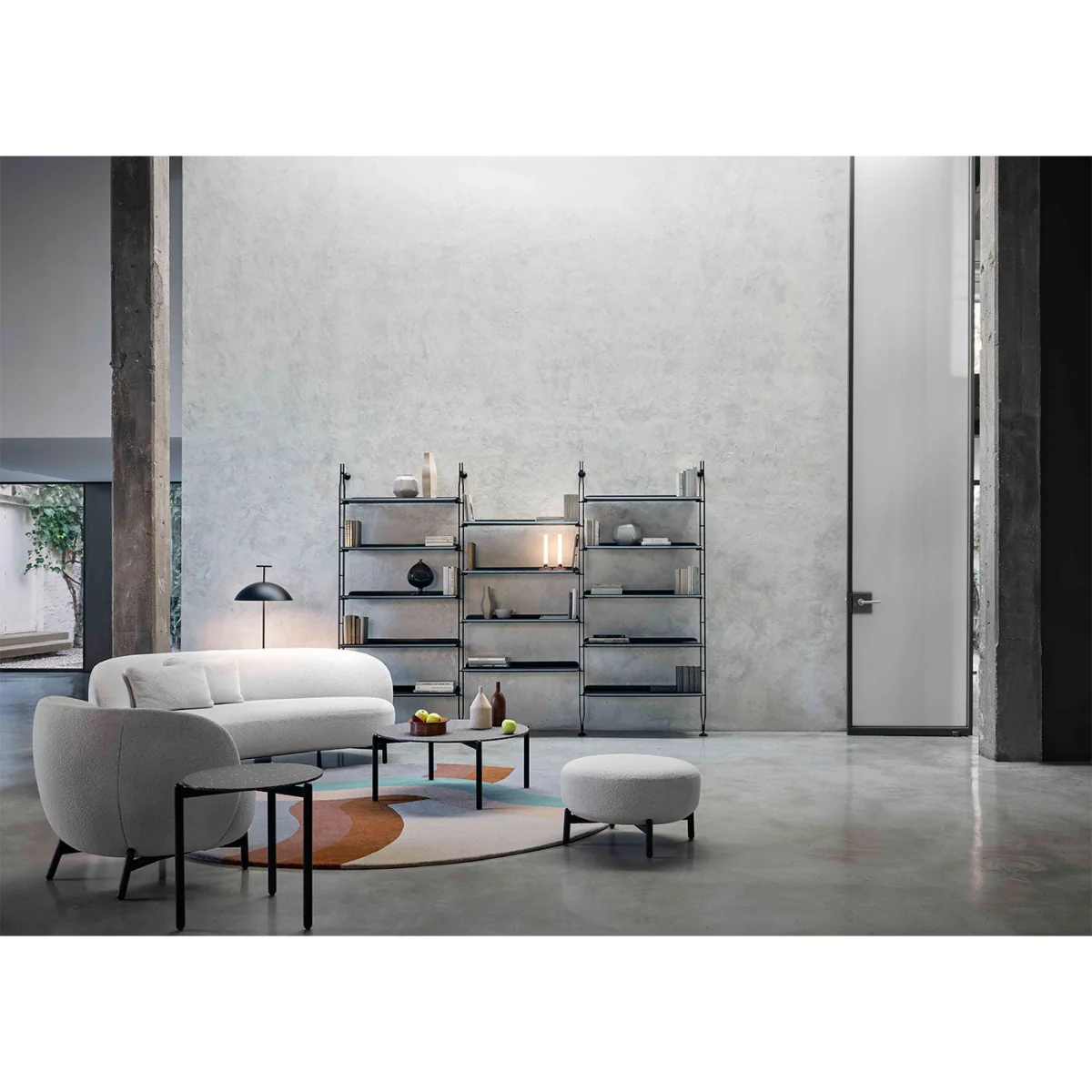 Kartell Adam Wood Bookshelf 6+4 Shelves 2 Cupboards Dark Wood – image 5