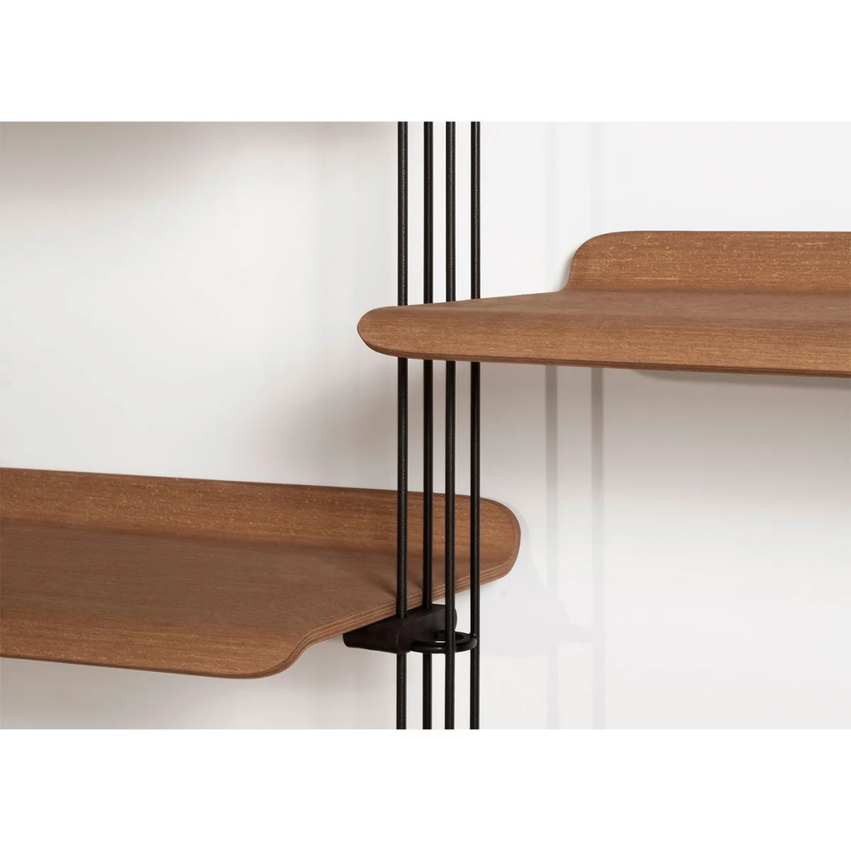 Kartell Adam Wood Bookshelf 6+4 Shelves 2 Cupboards Dark Wood – image 7