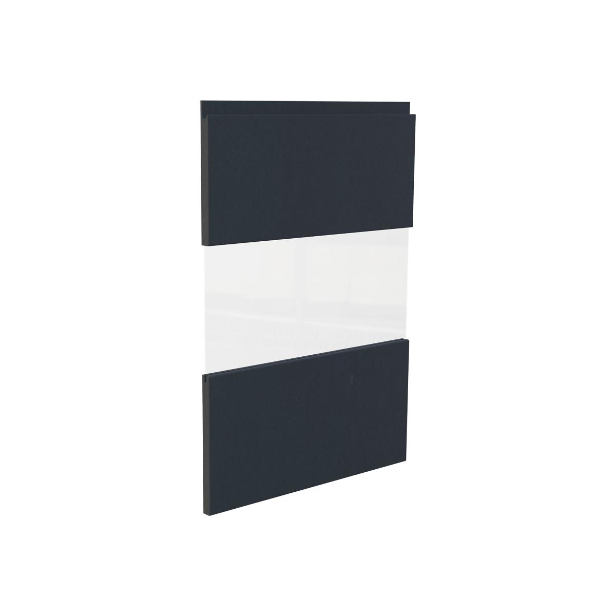 Handleless Glass Kitchen Cabinet Door (W)497mm - Matt Blue