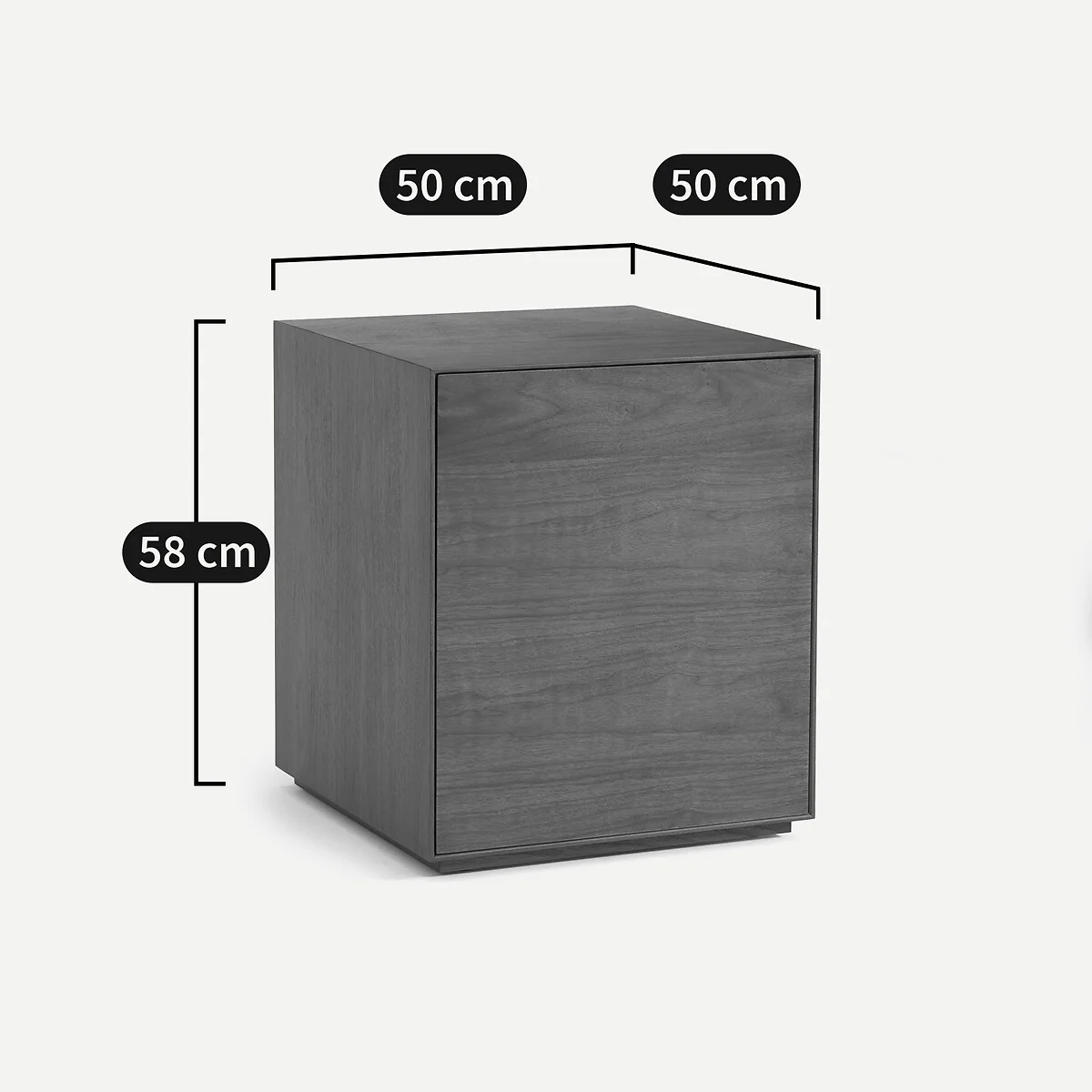 Mikube Walnut Veneered MDF 1-Door Office Cabinet – image 6