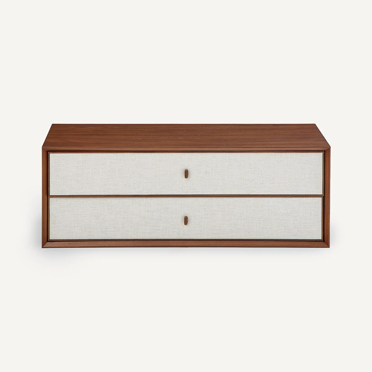 Archivita XL Walnut Veneer and Fabric 2-Drawer Cabinet, L110 X D42cm – image 2