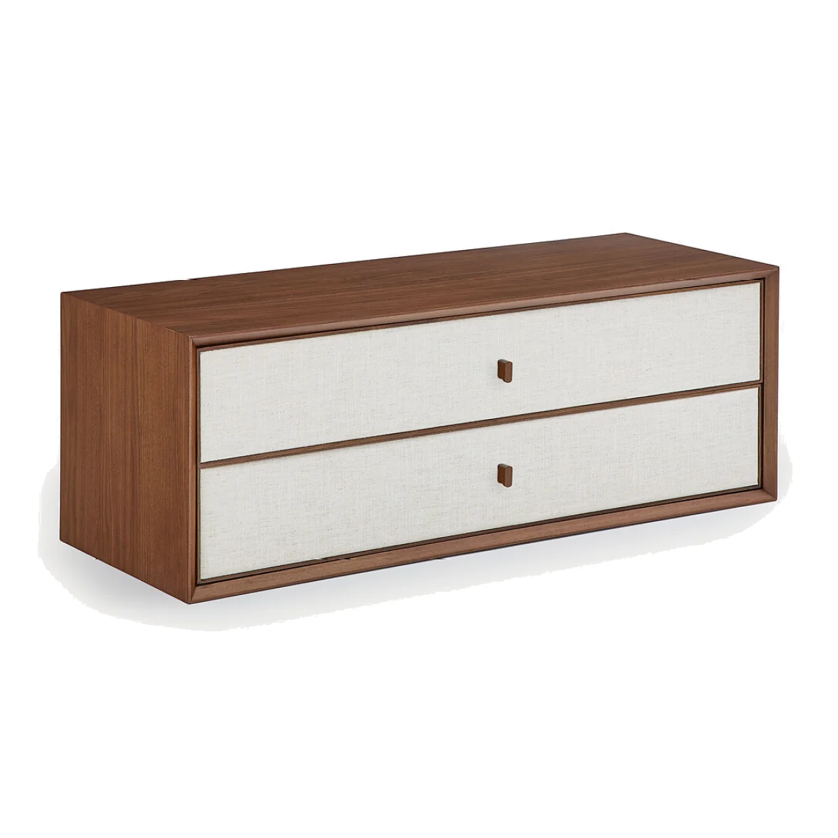 Archivita XL Walnut Veneer and Fabric 2-Drawer Cabinet, L110 X D42cm – image 1