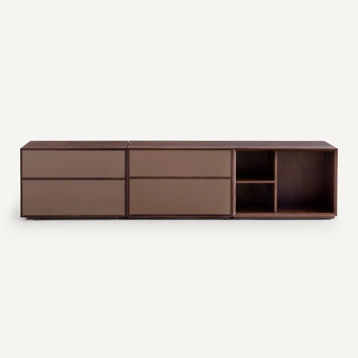 Mikube Low Open Cabinet with Walnut Veneer – image 6