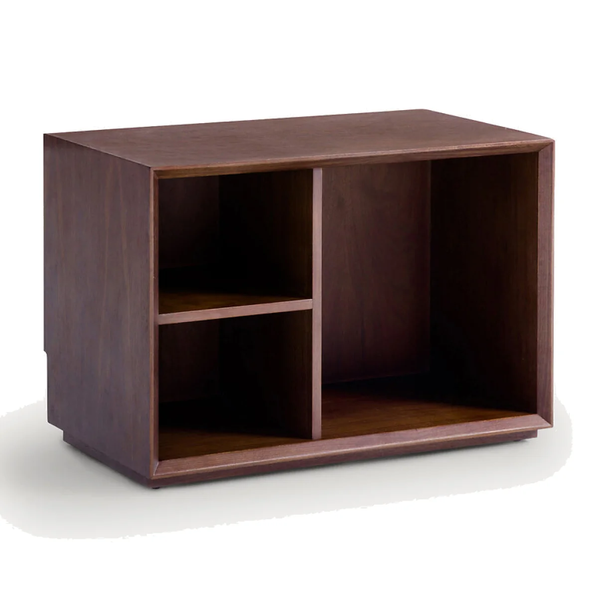 Mikube Low Open Cabinet with Walnut Veneer – image 1