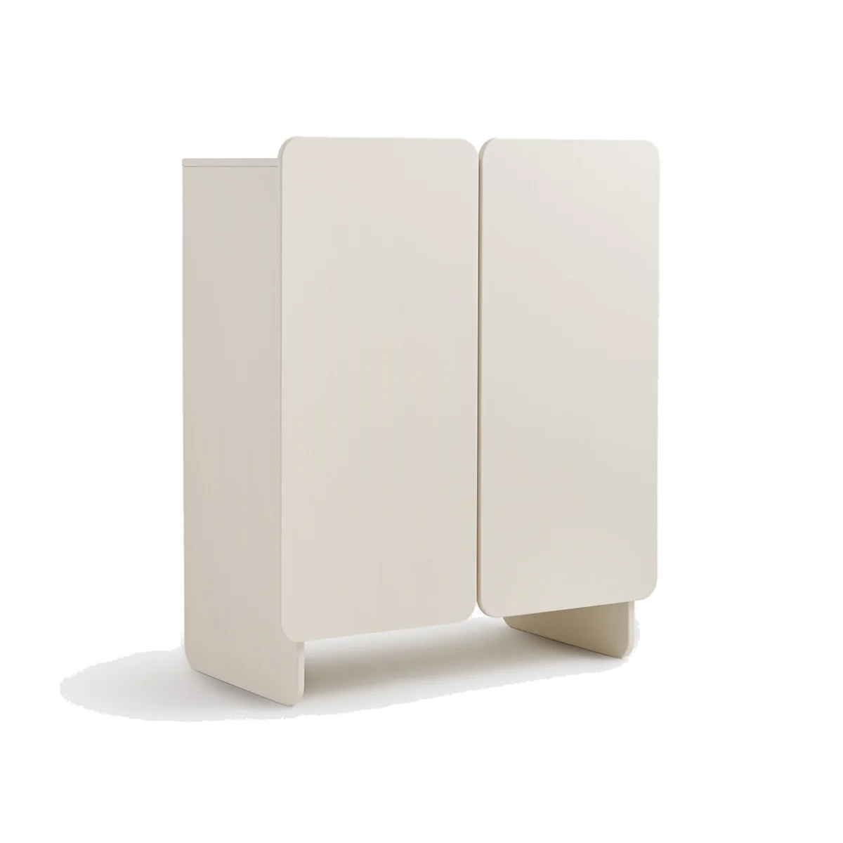 Cesco 2-Door Low Cupboard with Hanging Rail and Shelves – image 1
