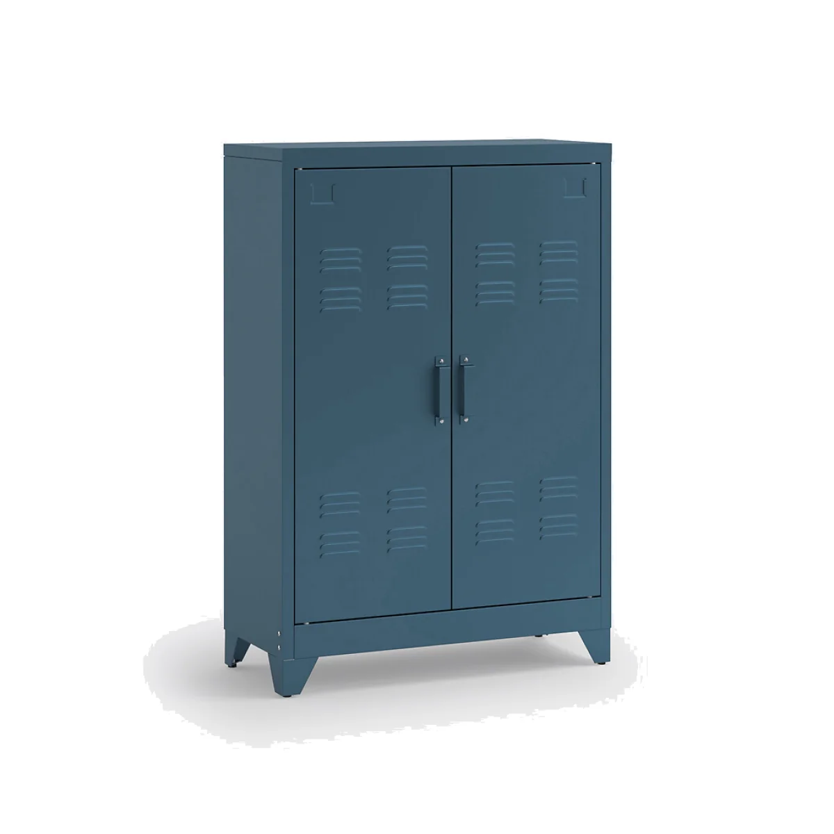 Hiba Low Cabinet with 2 Doors in Steel – image 1