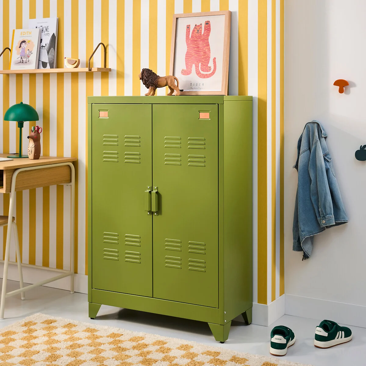Hiba Low Cabinet with 2 Doors in Steel – image 2