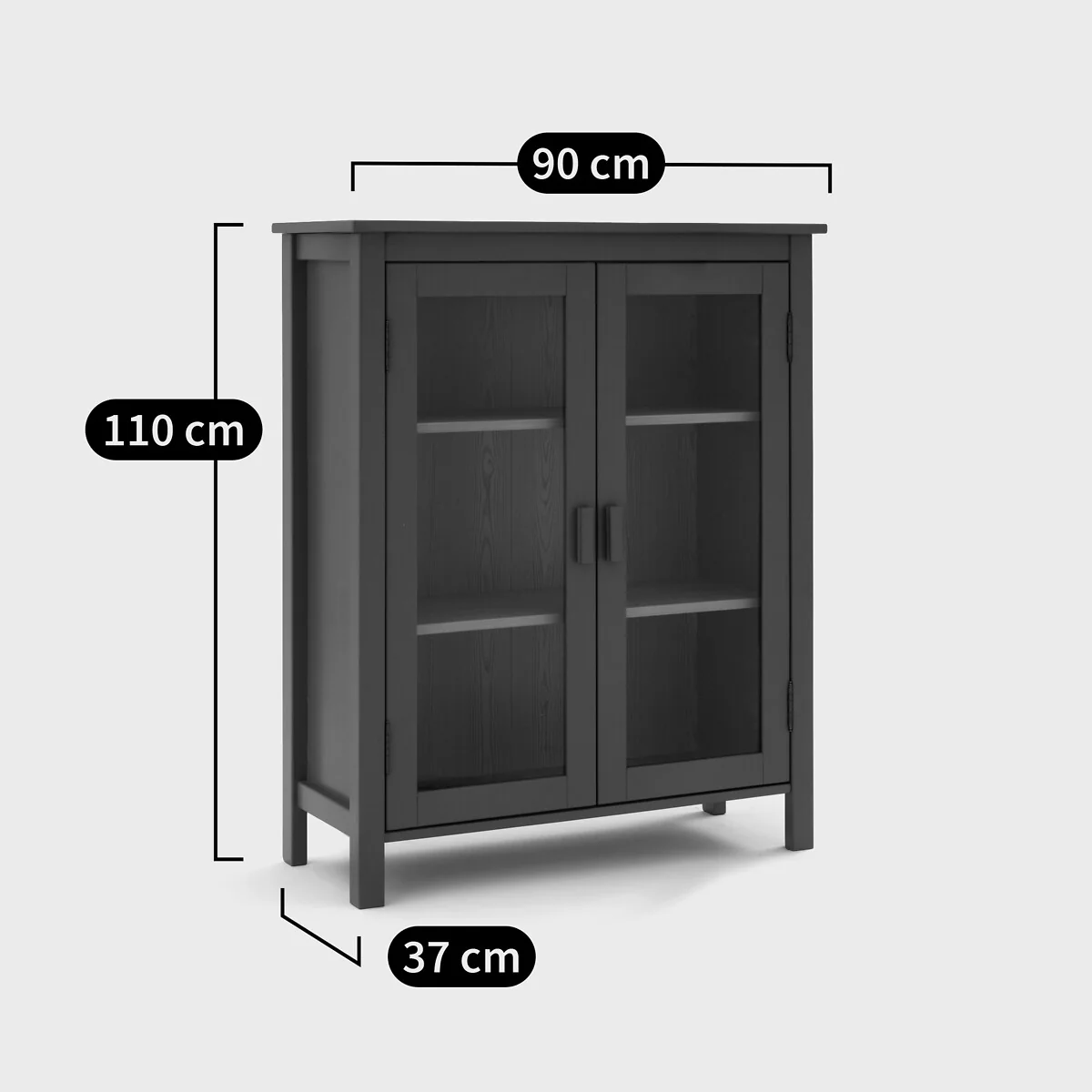 Alvina Solid Pine Low China Cabinet – image 8